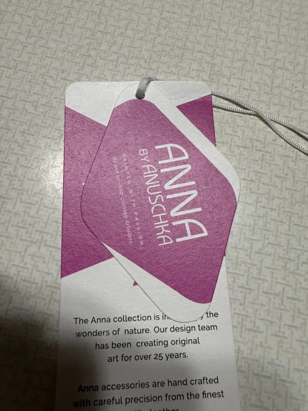 NWT Anna By Anuschka Trifold Wallet in Cream color with Red, Blue % Purple